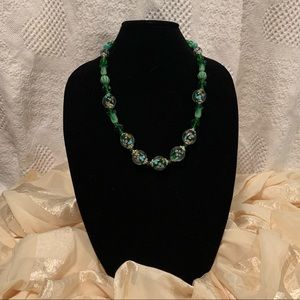 Green Murano Millefiori Necklace